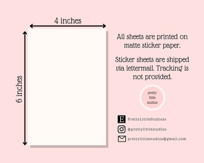 Pretty Pink Mugs Decorative Sticker Sheets - Bullet Journal Stickers - Planner Stickers - Valentine's Day Stickers - Pink Stickers