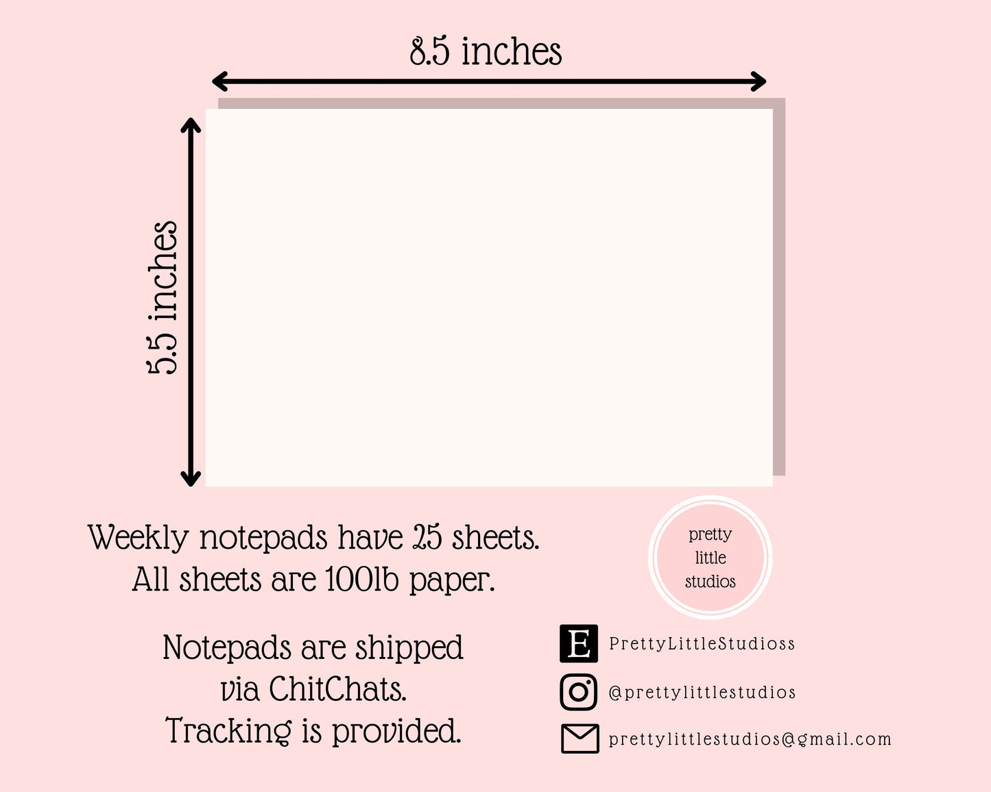 Weekly Planner Notepad - Notepad Planner - Office Planner - Weekly Planner