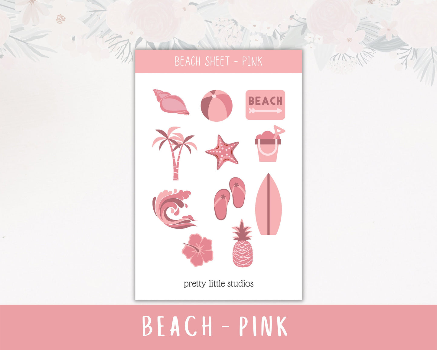 Beach Vibes Sticker Sheets - Bullet Journal Stickers - Planner Stickers - Vacation Stickers