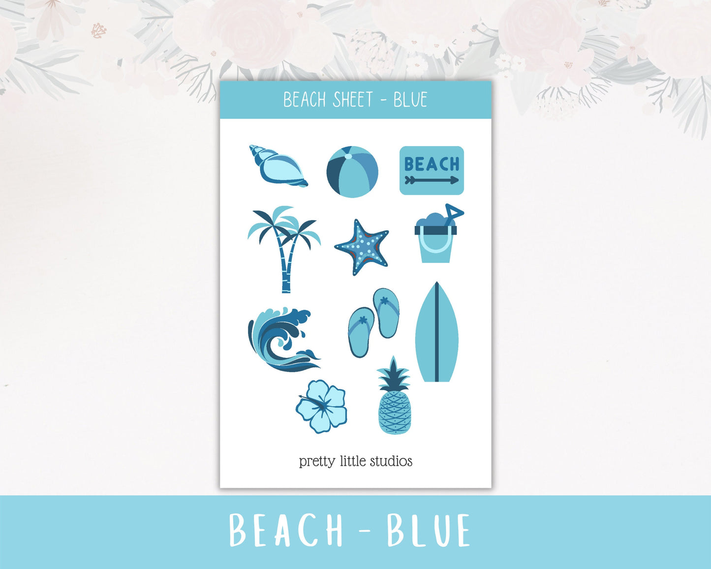 Beach Vibes Sticker Sheets - Bullet Journal Stickers - Planner Stickers - Vacation Stickers