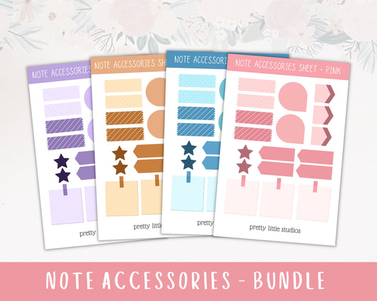 Note Accessories Weekly Spread Sticker Sheets - Bullet Journal Stickers - Planner Stickers - Functional Stickers