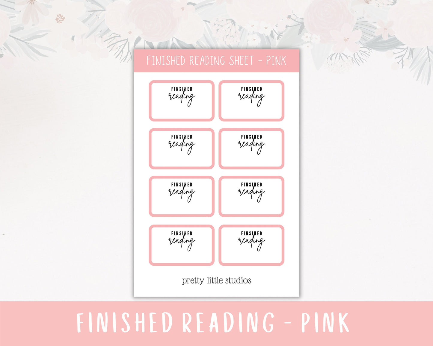 Finished Reading Sticker Sheets - Bullet Journal Stickers - Planner Stickers - Book Stickers