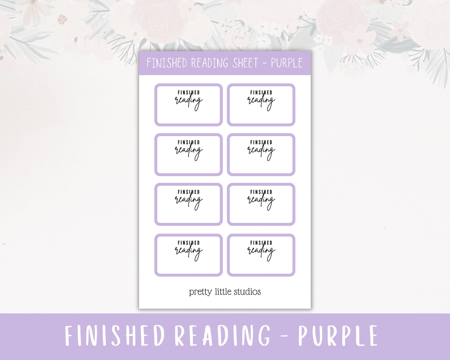 Finished Reading Sticker Sheets - Bullet Journal Stickers - Planner Stickers - Book Stickers