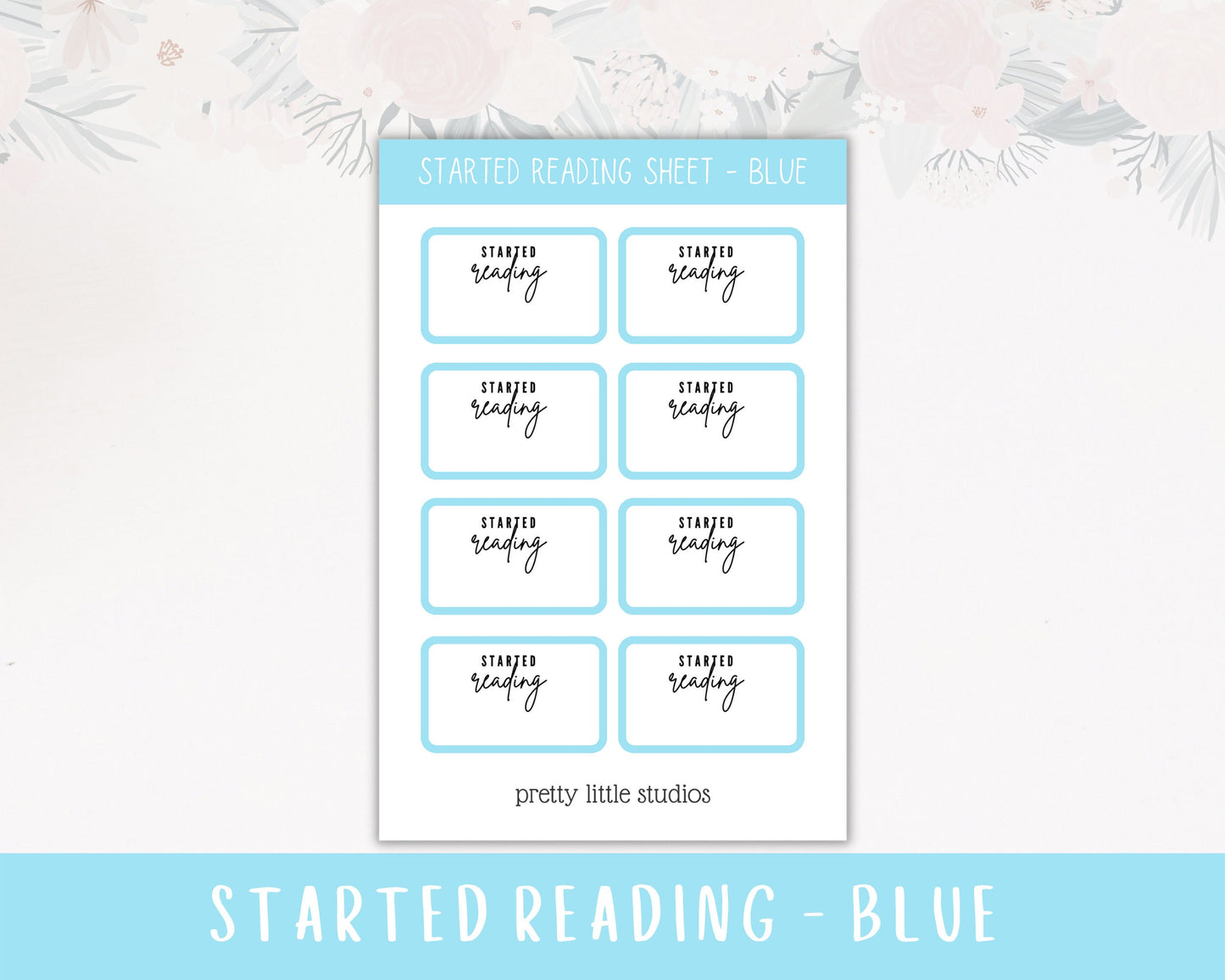 Started Reading Sticker Sheets - Bullet Journal Stickers - Planner Stickers - Book Stickers