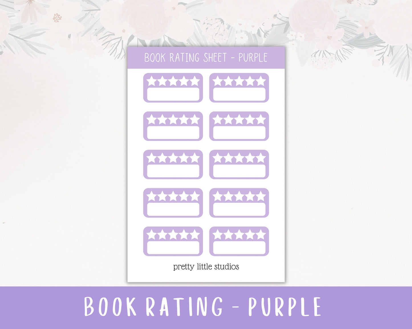 Book Rating Sticker Sheets - Bullet Journal Stickers - Planner Stickers - Book Stickers