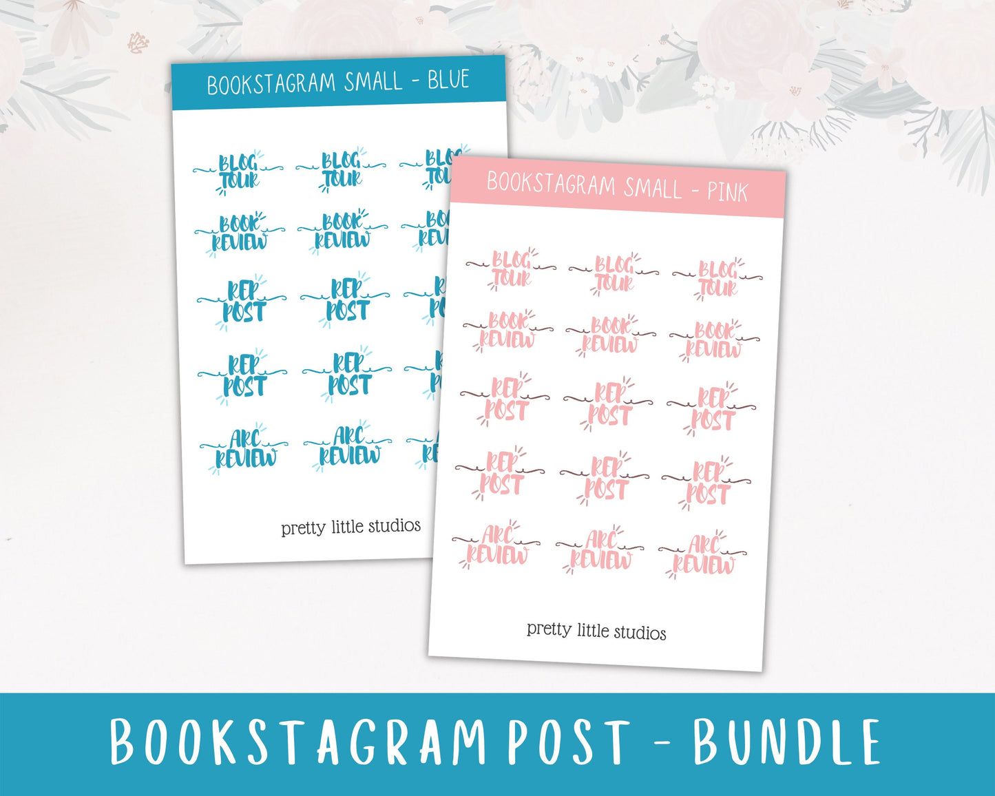 Bookstagram Planning Sticker Sheets Size Small - Bullet Journal Stickers - Planner Stickers - Bookstagram Stickers