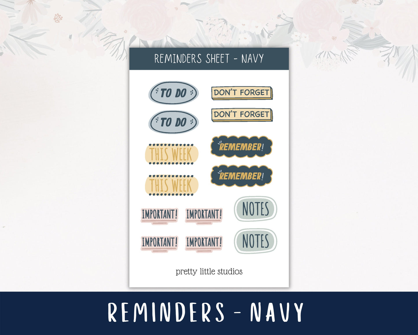 Reminders Sticker Sheets - Bullet Journal Stickers - Planner Stickers - Functional Stickers - Colourful Reminder Stickers