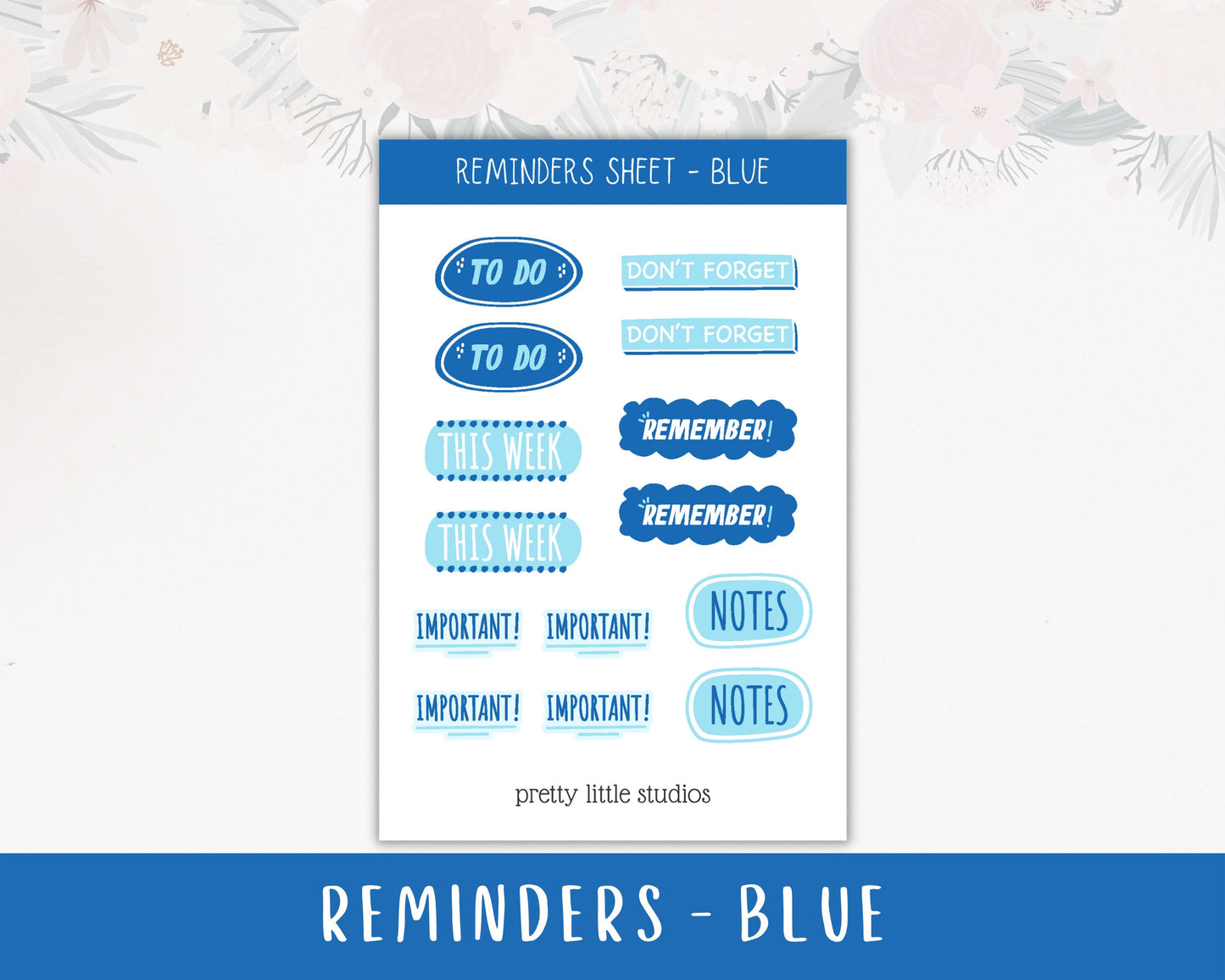 Reminders Sticker Sheets - Bullet Journal Stickers - Planner Stickers - Functional Stickers - Colourful Reminder Stickers