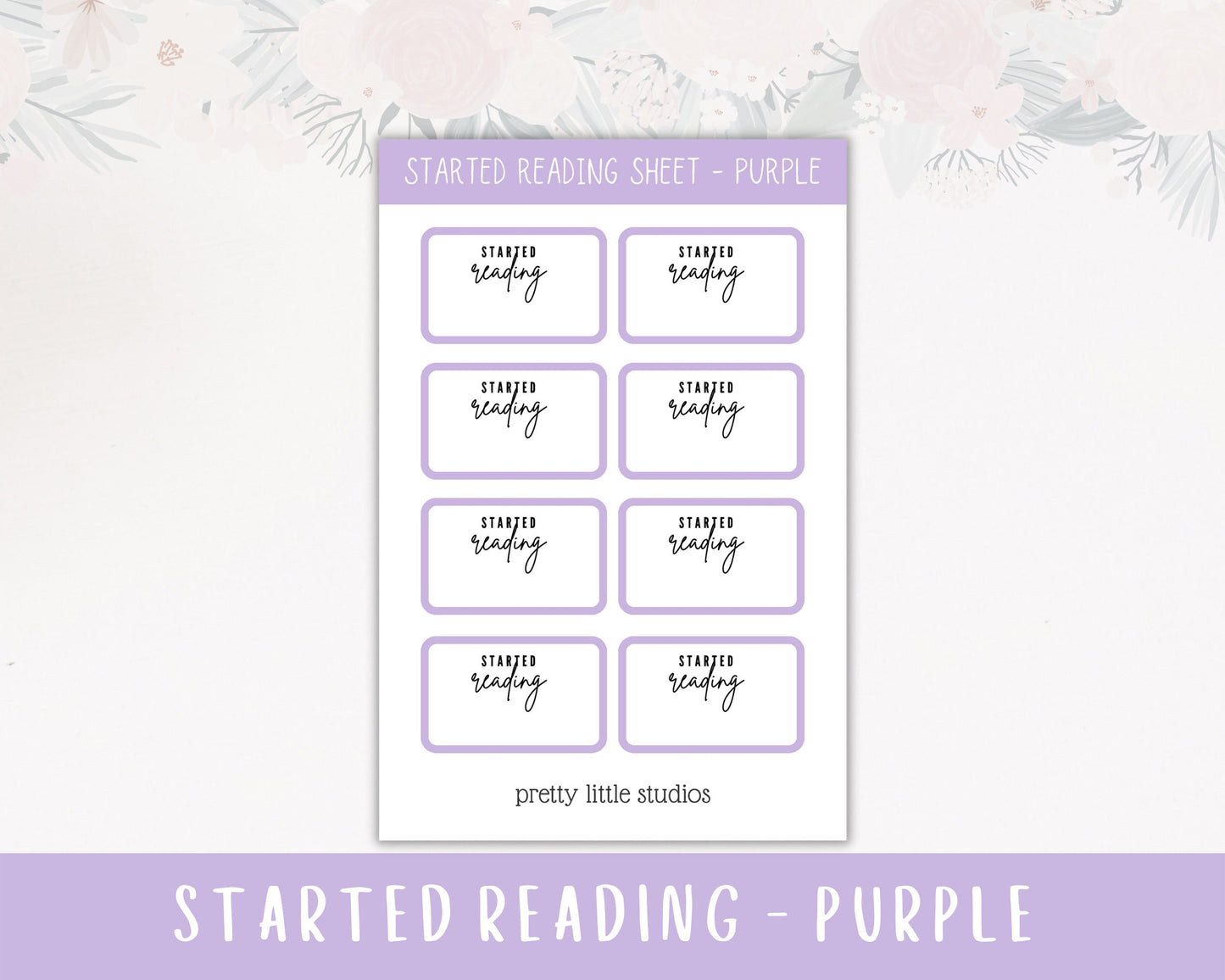 Started Reading Sticker Sheets - Bullet Journal Stickers - Planner Stickers - Book Stickers