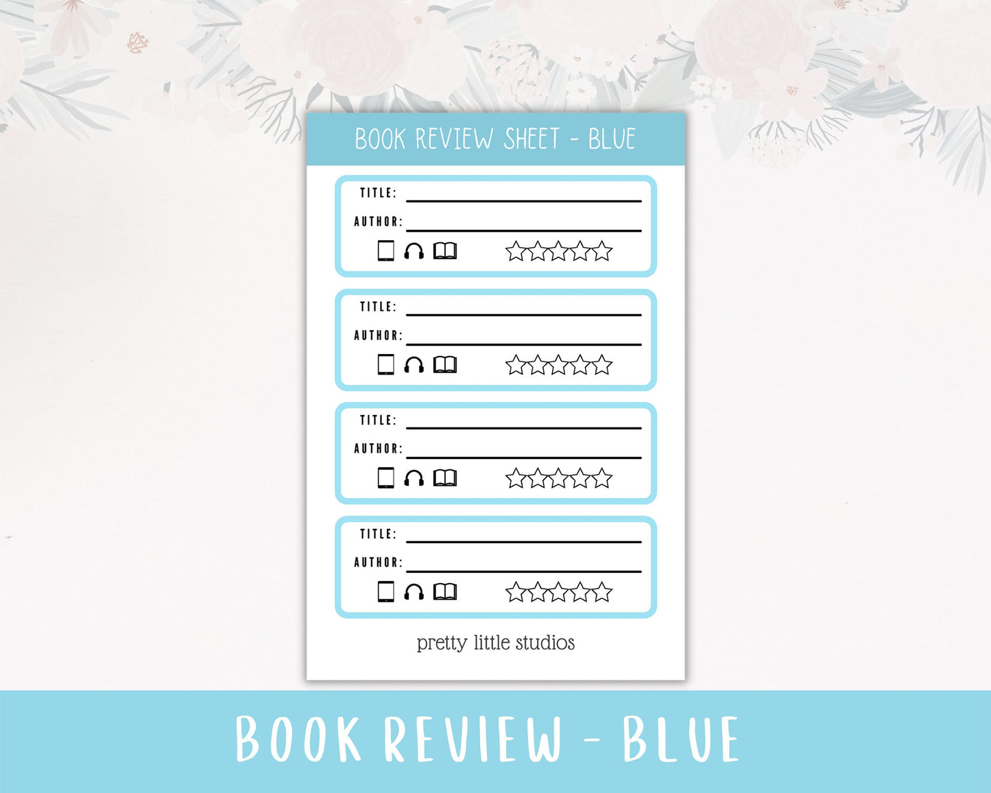 Book Review Sticker Sheets - Bullet Journal Stickers - Planner Stickers - Review Stickers - Book Reviews