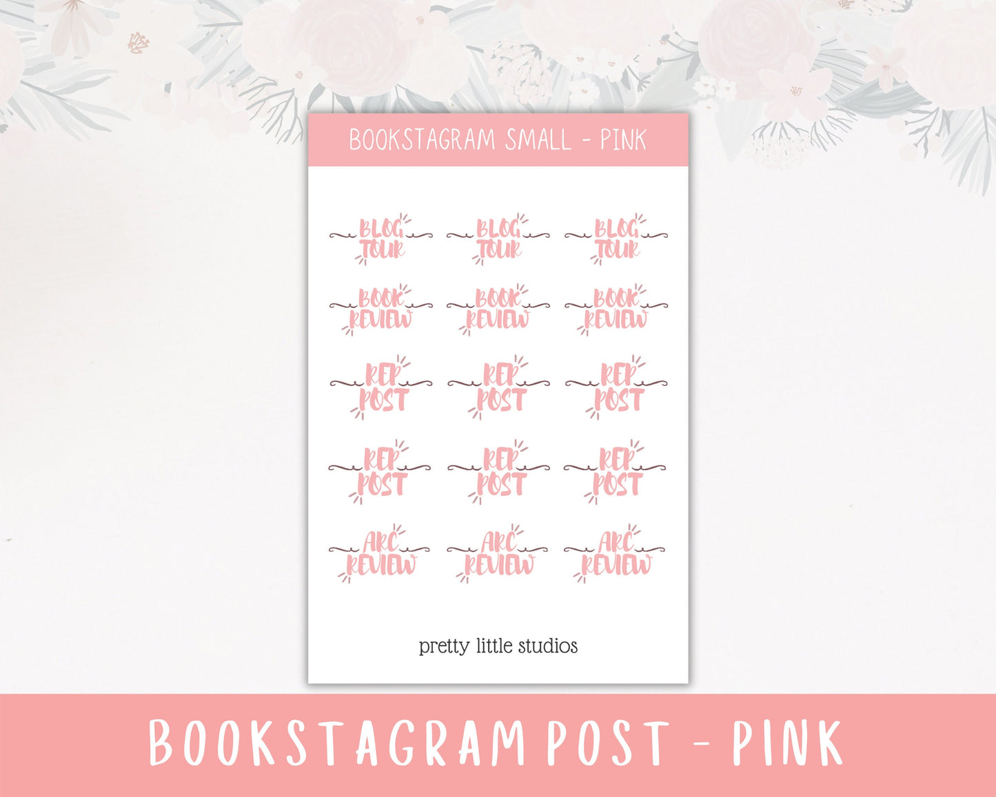 Bookstagram Planning Sticker Sheets Size Small - Bullet Journal Stickers - Planner Stickers - Bookstagram Stickers