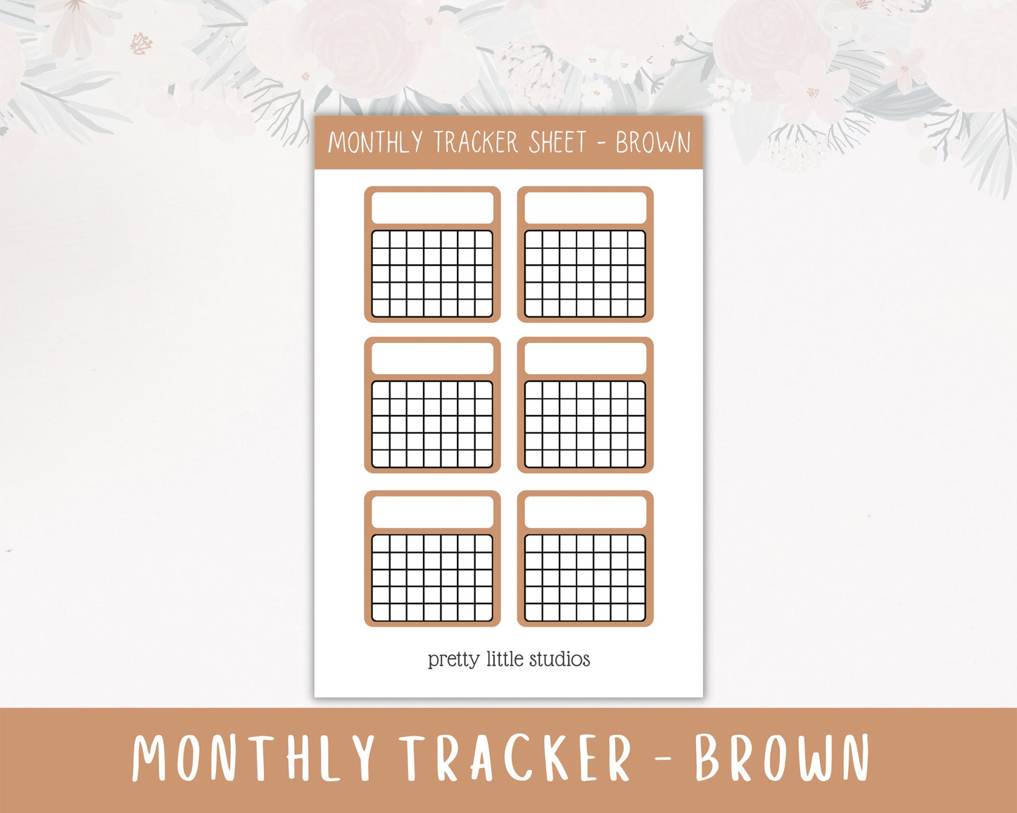 Monthly Tracker Sticker Sheet - Bullet Journal Stickers - Planner Stickers - Habit Tracker Sticker - Functional Stickers - Habit Trackers