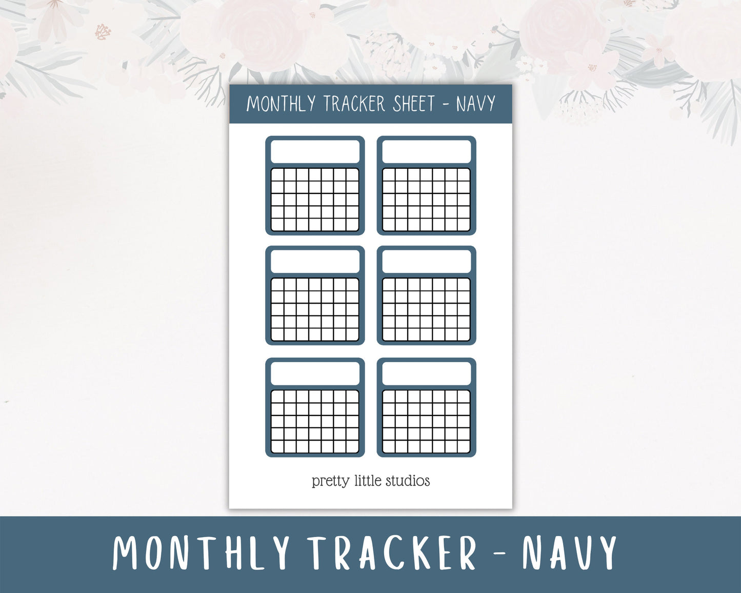 Monthly Tracker Sticker Sheet - Bullet Journal Stickers - Planner Stickers - Habit Tracker Sticker - Functional Stickers - Habit Trackers