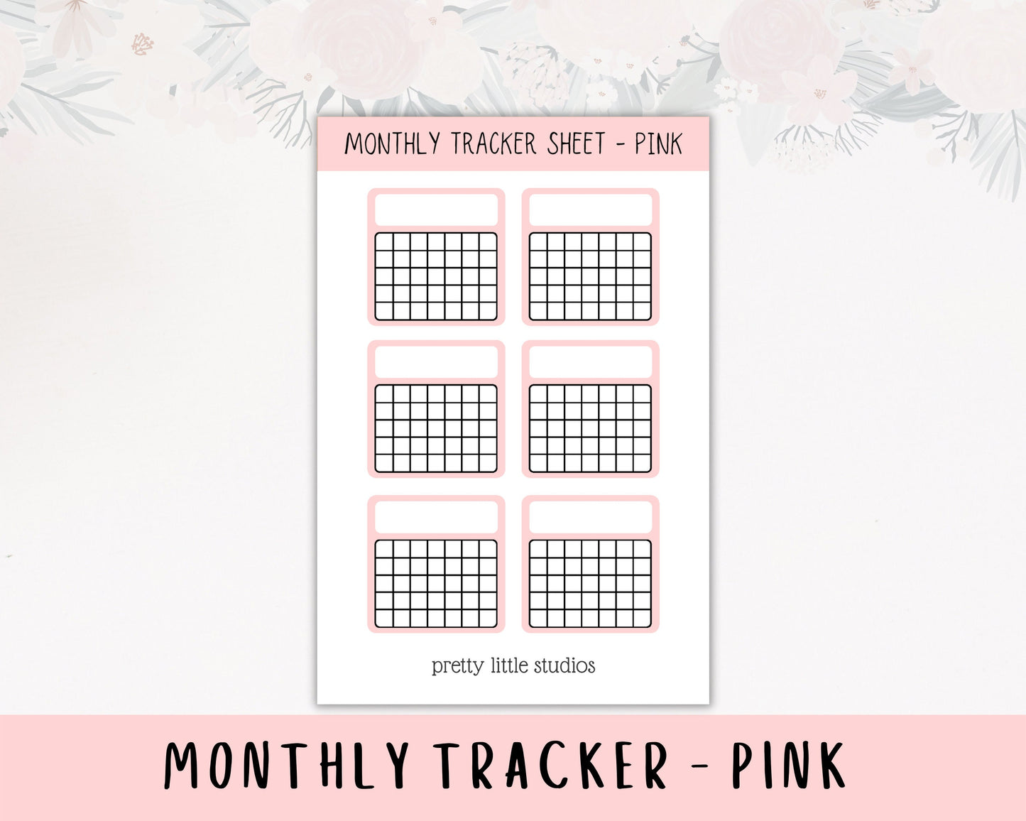 Monthly Tracker Sticker Sheet - Bullet Journal Stickers - Planner Stickers - Habit Tracker Sticker - Functional Stickers - Habit Trackers