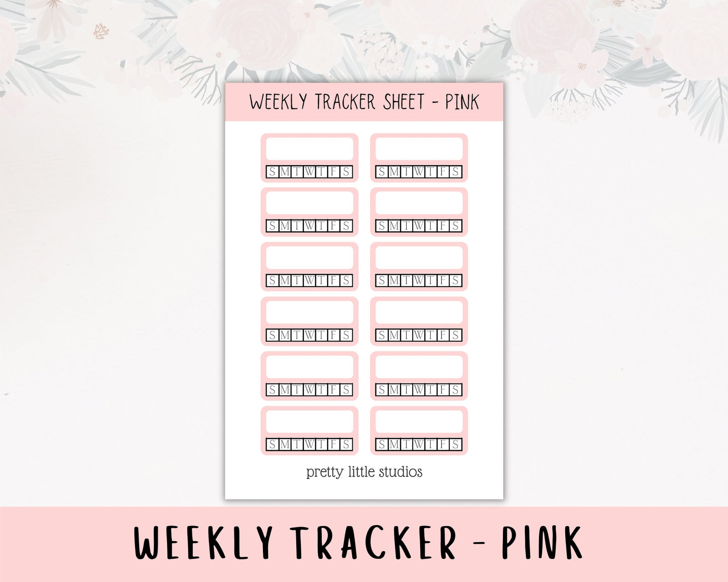 Weekly Tracker Sticker Sheet - Bullet Journal Stickers - Planner Stickers - Habit Tracker Sticker - Functional Stickers - Habit Trackers