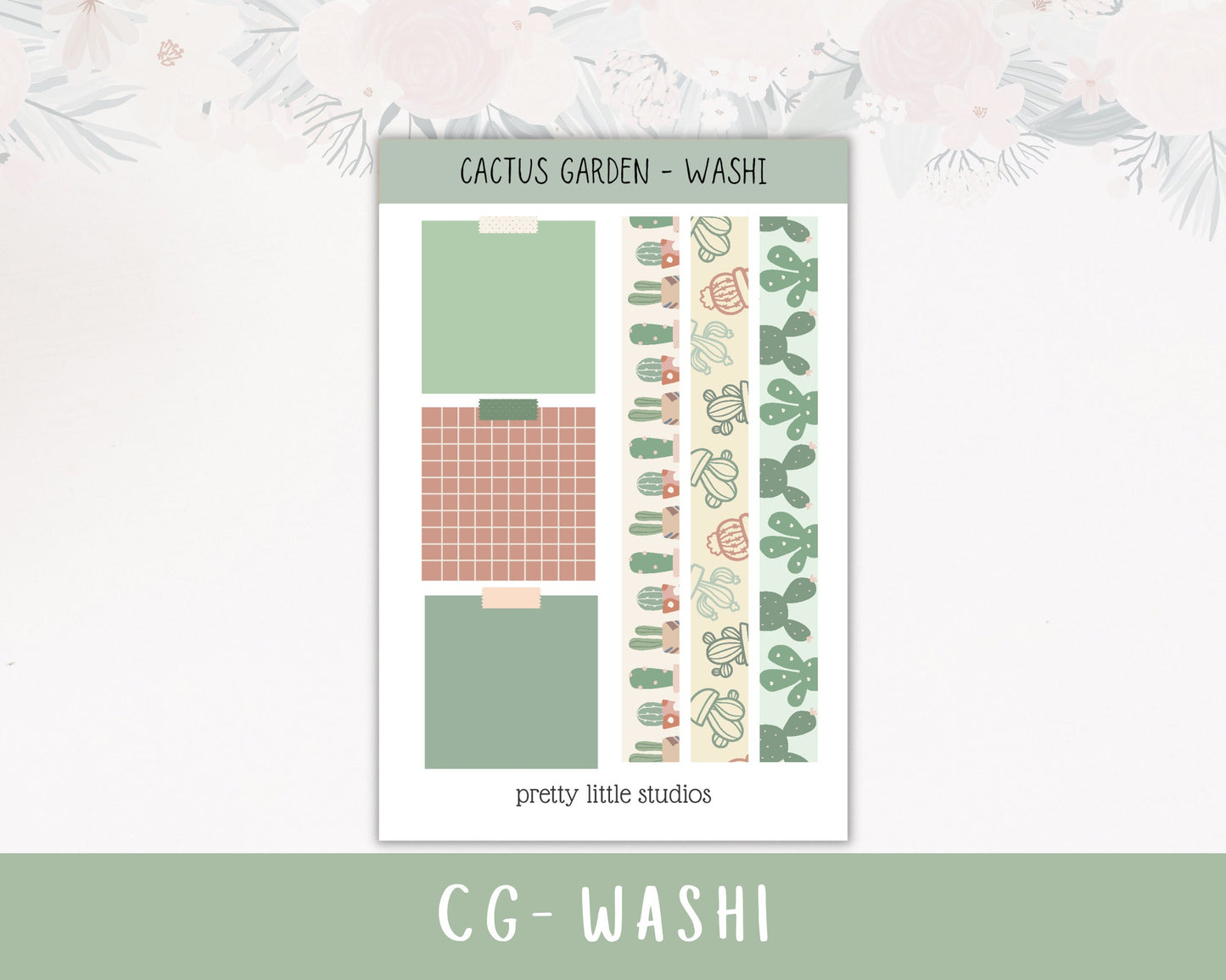 Cactus Garden Happy Planner Sticker Kit - Bullet Journal Sticker Kit - Planner Stickers - Cactus Stickers