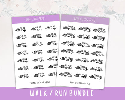 Go For Walk Icon Sticker Sheet - Bullet Journal Stickers - Planner Stickers - Walking Sticker - Functional Stickers - Icon Stickers