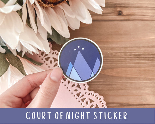 Court of Night Sticker - Weatherproof Die-cut Sticker - Velaris Sticker - ACOTAR Sticker
