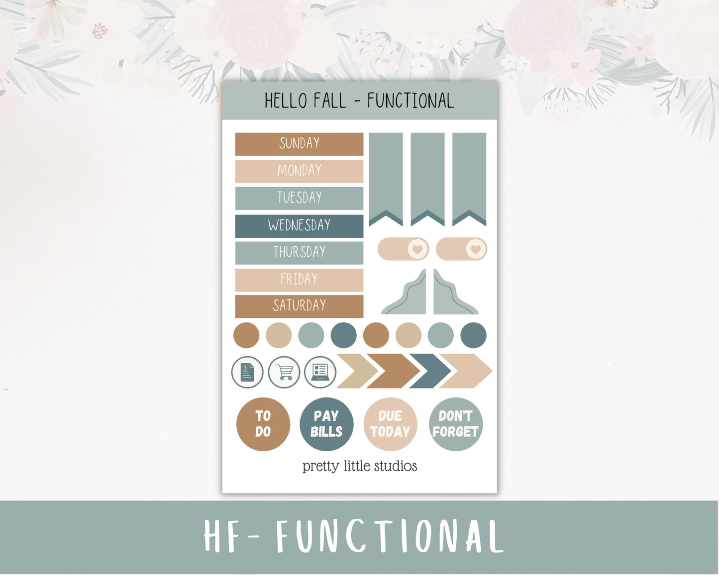 Hello Fall Happy Planner Sticker Kit - Bullet Journal Sticker Kit - Planner Stickers - Autumn Stickers Kit - Fall Stickers Kit