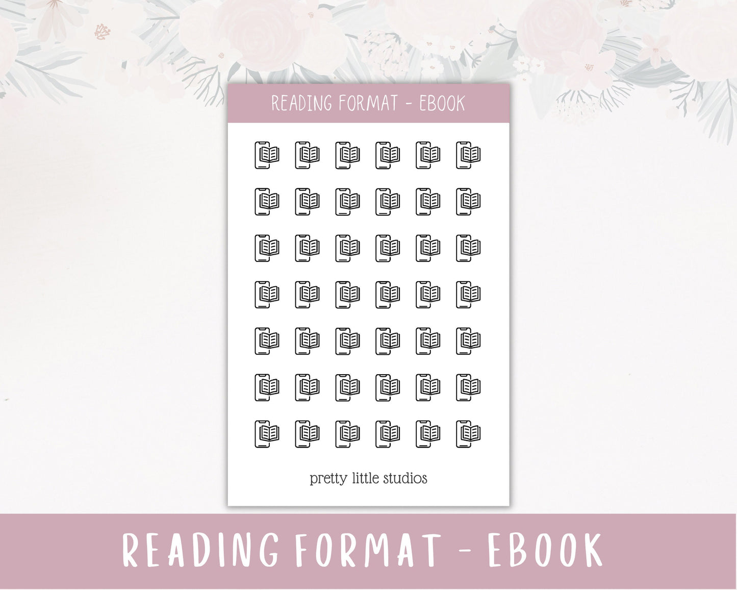 Book Format Icon Stickers - Reading Journal Stickers - Audiobook Stickers -Ebook Stickers - Reading Format Stickers