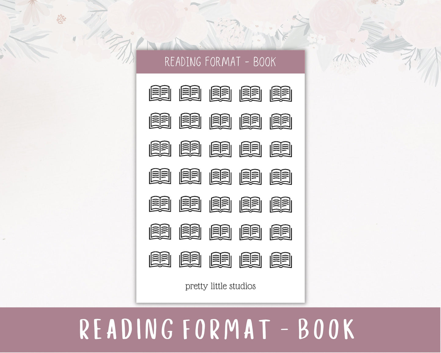 Book Format Icon Stickers - Reading Journal Stickers - Audiobook Stickers -Ebook Stickers - Reading Format Stickers