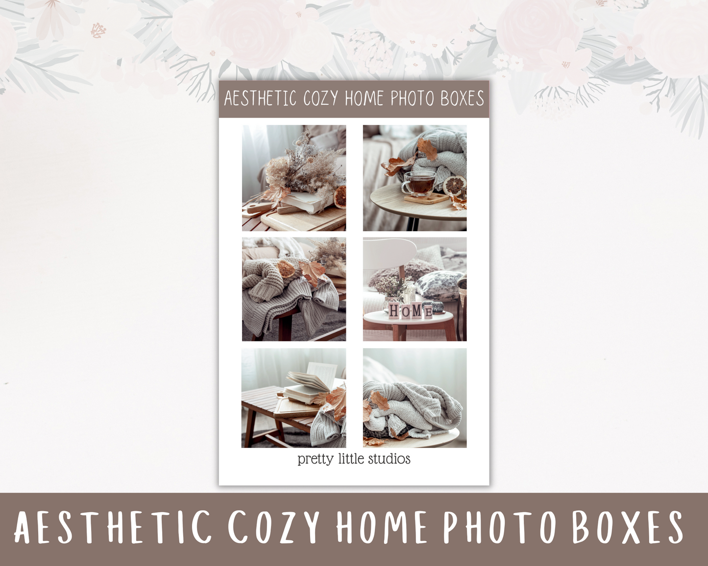 Aesthetic Cozy Home Photo Boxes Sticker Sheets