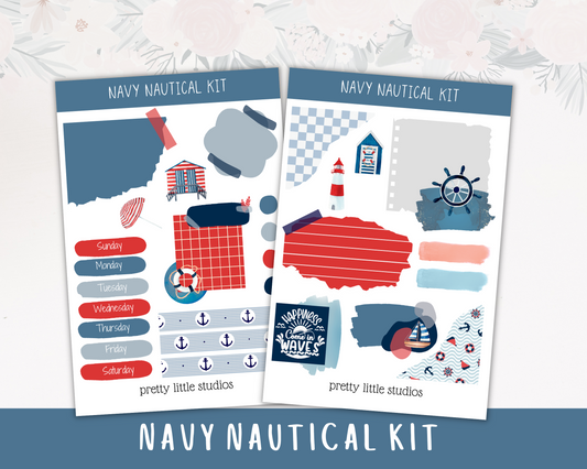 Navy Nautical Journaling Mini Kit
