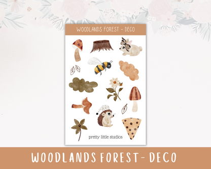 Woodlands Forest Happy Planner Sticker Kit