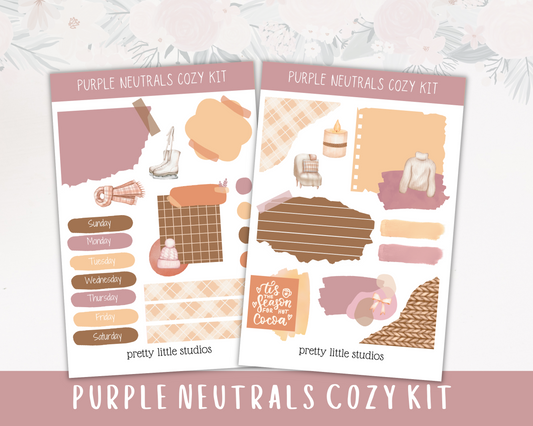 Purple Neutrals Cozy Journaling Mini Kit