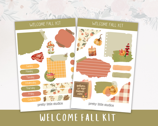 Welcome Fall Mini Journal Sticker Kit