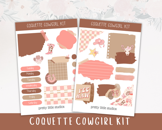 Coquette Cowgirl Mini Journal Sticker Kit
