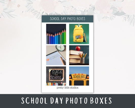 School Day Photo Boxes Sticker Sheet