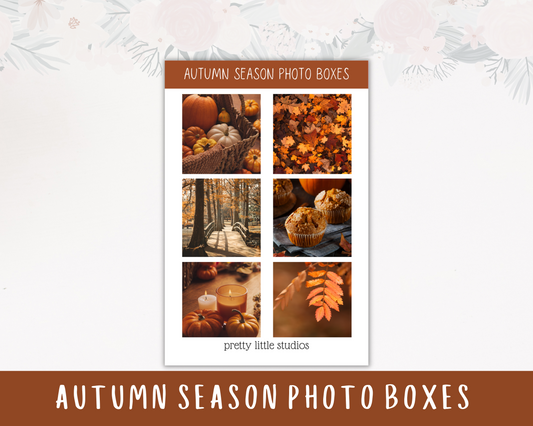 Autumn Season Photo Boxes Sticker Sheet