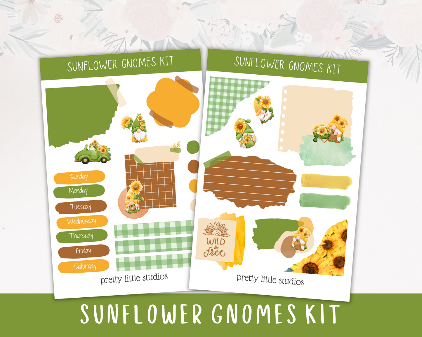 Sunflower Gnomes Journaling Mini Kit