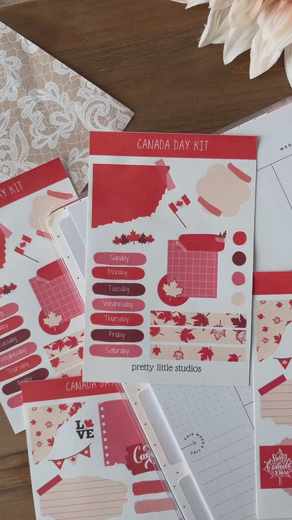 Canada Day Journaling Sticker Kit