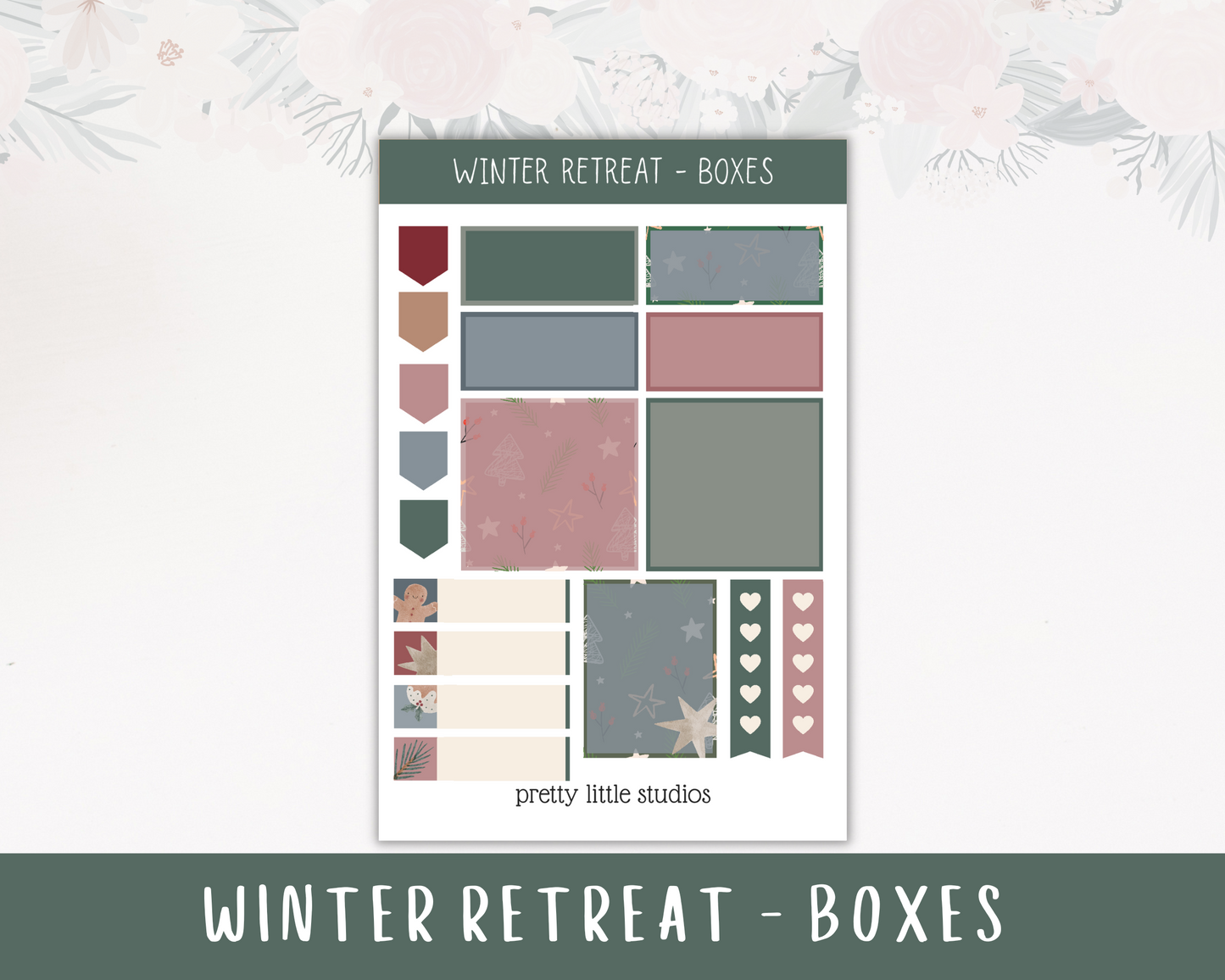 Winter Retreat Christmas Happy Planner Classic Standard Vertical Weekly Sticker Kit