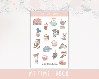 Me Time Standard Vertical Happy Planner Classic Weekly Sticker Kit
