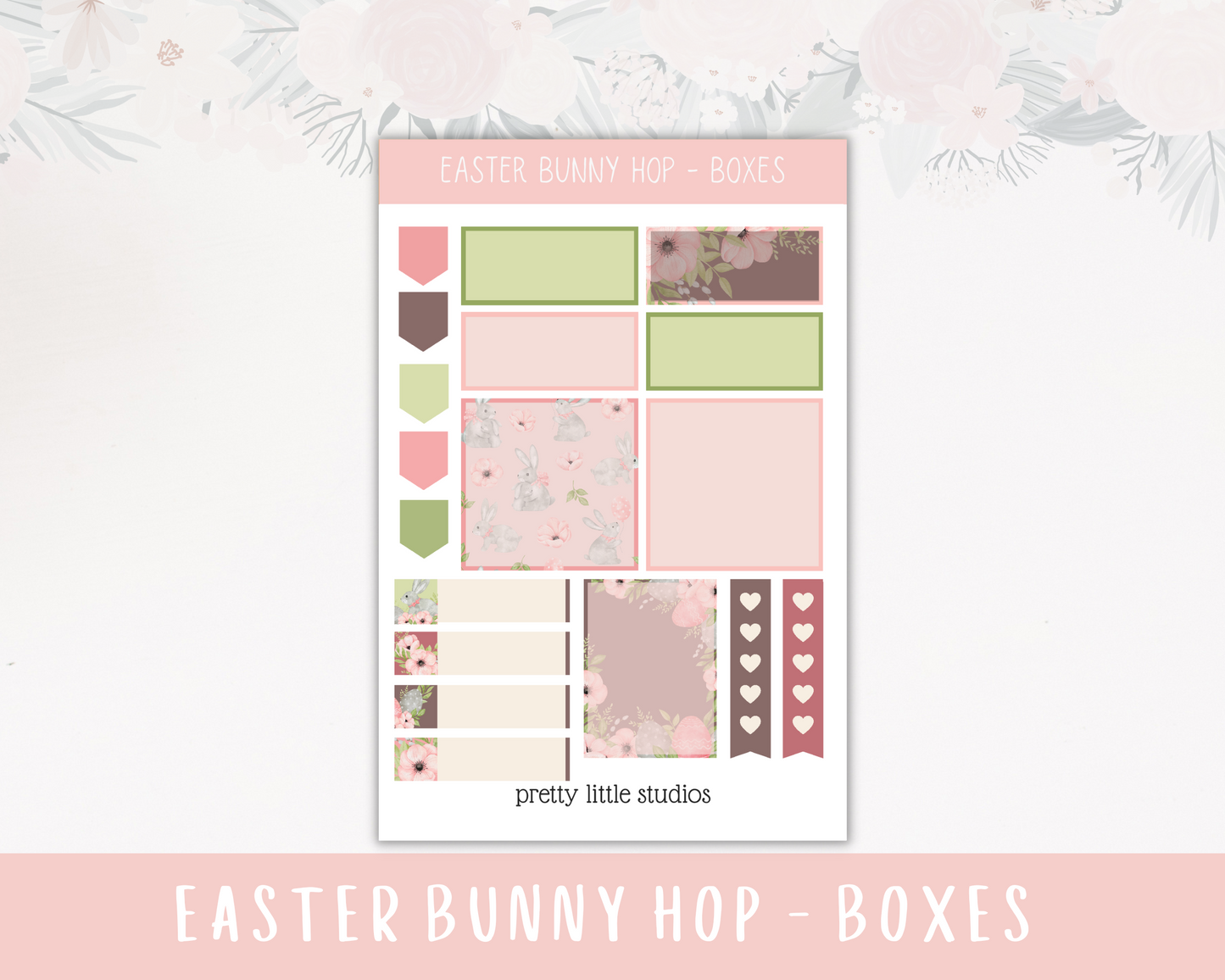 Easter Bunny Hop Standard Vertical Happy Planner Classic Weekly Sticker Kit
