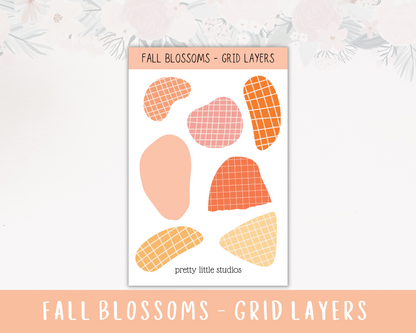 Fall Blossoms Happy Planner Classic Standard Vertical Sticker Kit