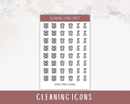 Cleaning Icons Stickers