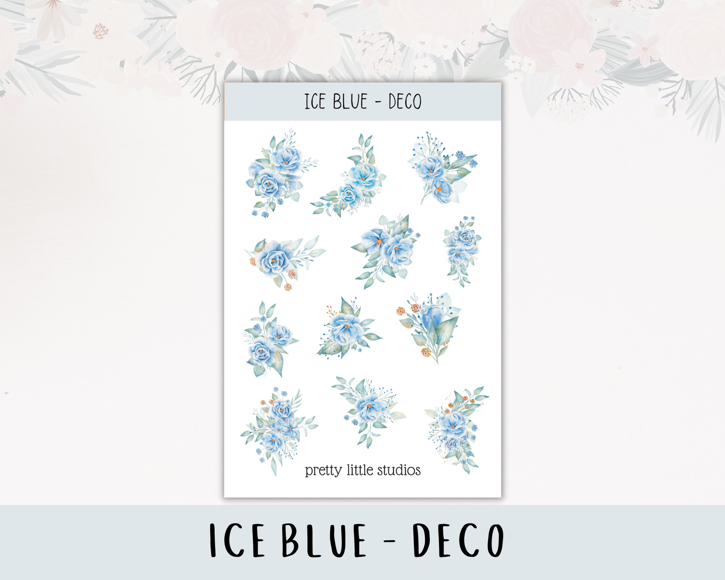 Ice Blue Happy Planner Classic Standard Vertical Weekly Sticker Kit