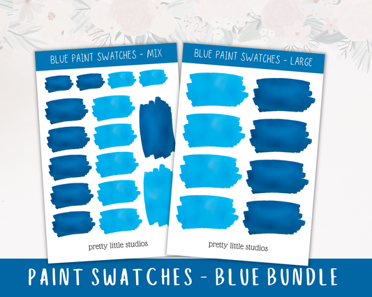 Blue Paint Swatches Stickers