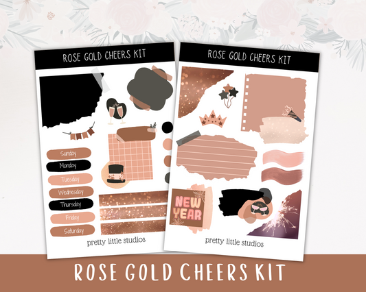 Rose Gold Cheers Mini Journaling Kit
