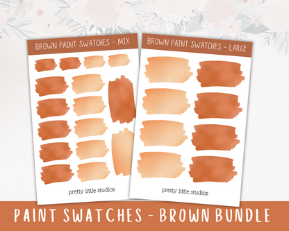 Brown Paint Swatches Stickers