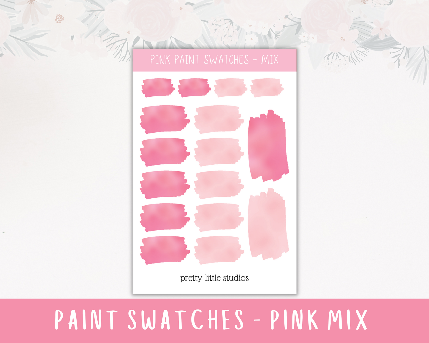 Pink Paint Swatches Stickers