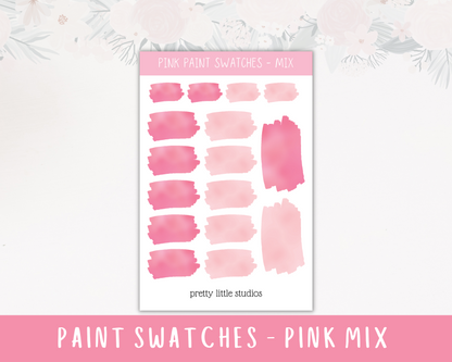 Pink Paint Swatches Stickers