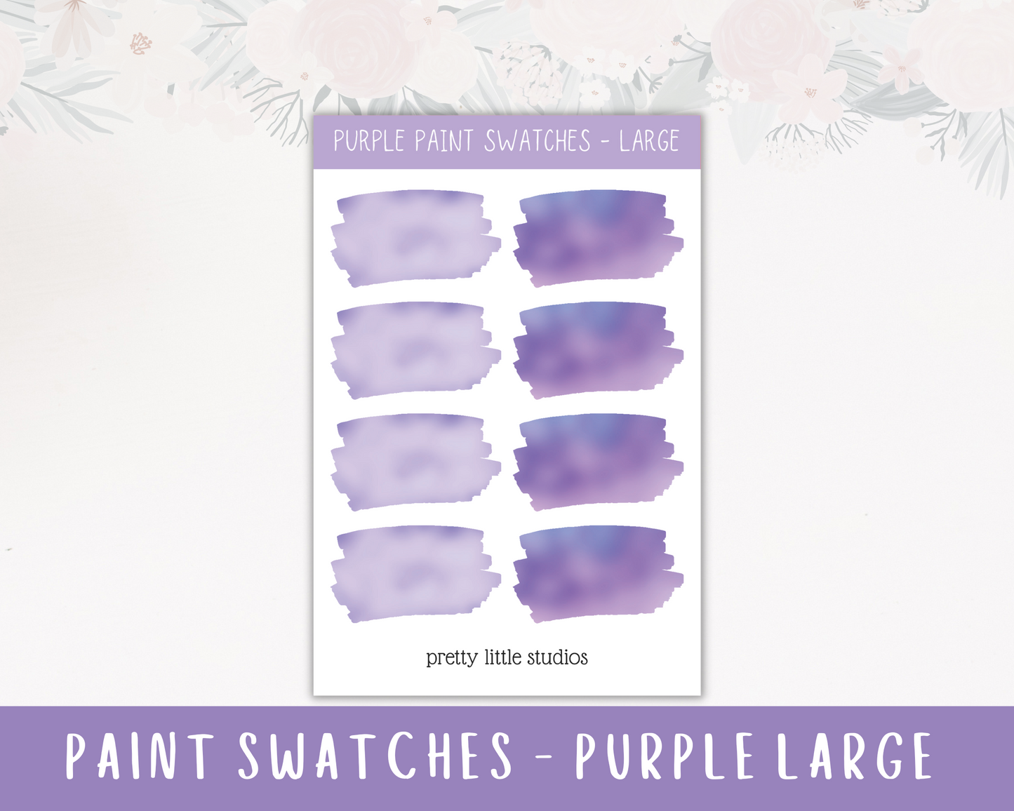 Purple Paint Swatches Stickers