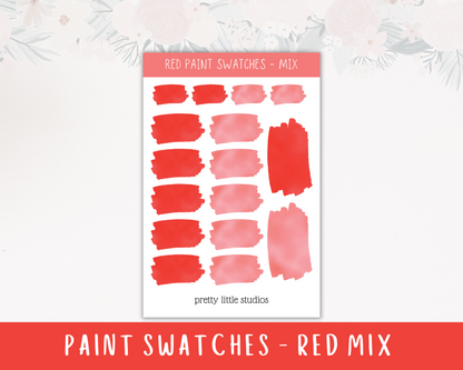 Red Paint Swatches Stickers