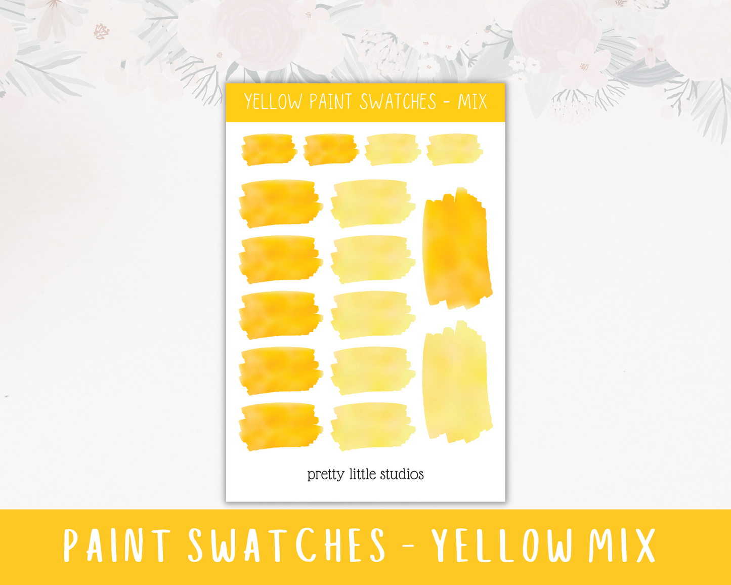 Yellow Paint Swatches Stickers