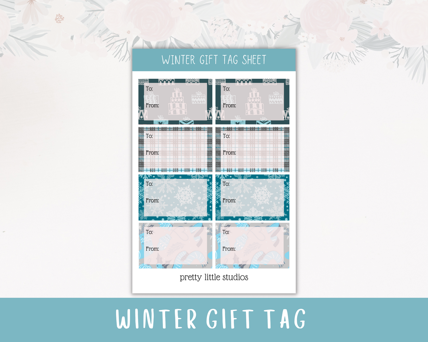 Winter Gift Tags Sticker Sheets